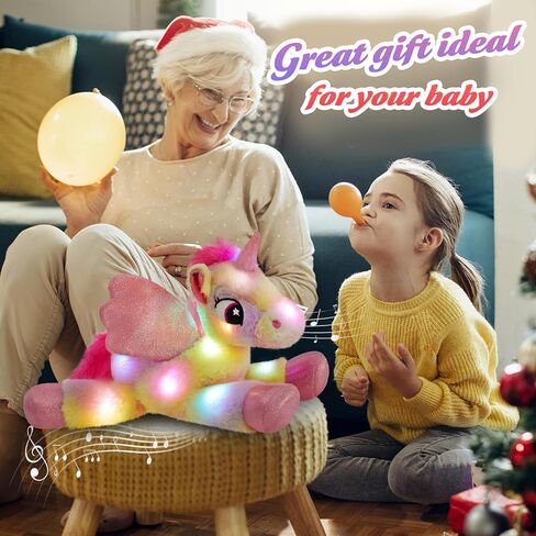 توهج الحرس 12 ''تضيء الزرافة الحيوانات المحشوة توهج لينة أفخم لعبة مع أضواء الليل LED الحياة البرية عيد الميلاد للأطفال الصغار in Kuwait