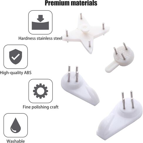 مجموعة شماعات صور غير مرئية، مسمار خرساني لا يترك اثرا، خطاف تعليق على الحائط الصلب، حامل صور/اطار/لوحة فنية، قوي/ثابت/شديد التحمل/بدون ضرر/برغي بدون علامات، اداة عائلية متعددة الوظائف (40 قطعة) in Kuwait