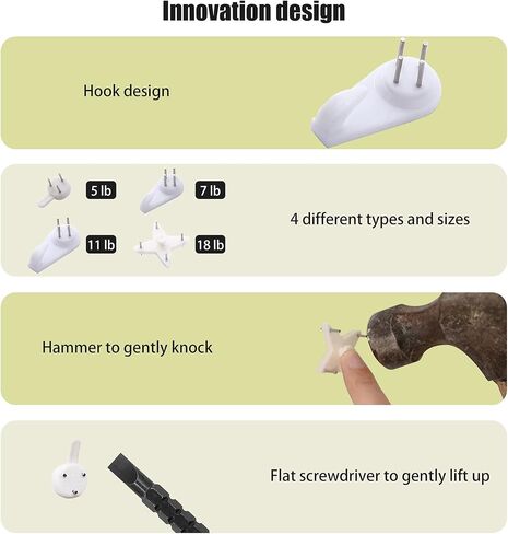 مجموعة شماعات صور غير مرئية، مسمار خرساني لا يترك اثرا، خطاف تعليق على الحائط الصلب، حامل صور/اطار/لوحة فنية، قوي/ثابت/شديد التحمل/بدون ضرر/برغي بدون علامات، اداة عائلية متعددة الوظائف (40 قطعة) in Kuwait