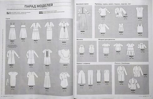 Vol.5/2023 مجلة Burda Style في قوالب أنماط الخياطة الأوكرانية أوكرانيا أزياء الملابس رومانسية فستان الأعمال بلوزة تنورة قميص السراويل النساء حجم 34-48 الفتيات 92-140 in Kuwait