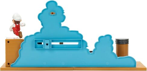 Super Mario Deluxe 2.5in Bowser's Air Ship Playset with Fire Mario Action Figure, rope ladder and screw-bolt obstacles in Saudi Arabia