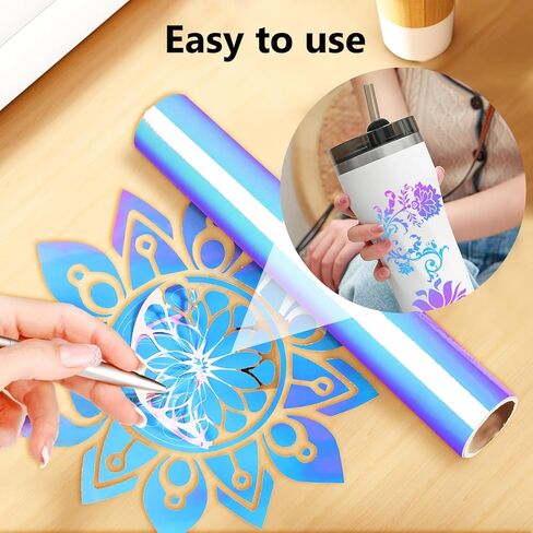 فينيل دائم من VINCRAFTS، 10 قطع من أوراق الفينيل ذاتية اللصق من أجل Cricut، 12 بوصة × 12 بوصة من الفينيل اللامع الدائم لتزيين الحفلات، والأكواب، والمشروعات اليدوية، وكوب DIY in Kuwait