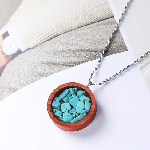 iSuperb 5 Pieces Wooden for Resin Epoxy Craft, Resin Wood Pendant Accessories for DIY Jewelry Making Necklace, Handmade Art Designer Landscape Natural Unfinished Wood in Kuwait