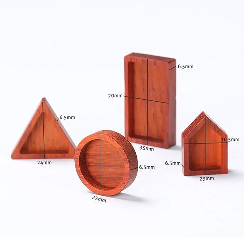 iSuperb 5 Pieces Wooden for Resin Epoxy Craft, Resin Wood Pendant Accessories for DIY Jewelry Making Necklace, Handmade Art Designer Landscape Natural Unfinished Wood in Kuwait