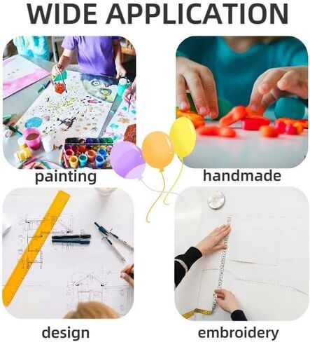 Benlynnx Silicone Craft Mat，Silicone Painting Mat for Resin Casting, 20"x16" Non-Stick Silicone Sheet with Cleaning Cup for Painting, Art, Clay in Kuwait