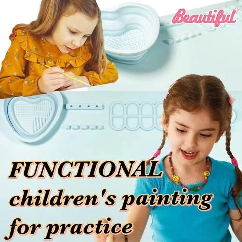 Benlynnx Silicone Craft Mat，Silicone Painting Mat for Resin Casting, 20"x16" Non-Stick Silicone Sheet with Cleaning Cup for Painting, Art, Clay in Kuwait