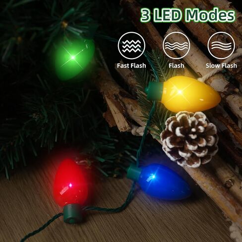 POPLAY 2PCS عيد الميلاد القلائد LED، تضيء قلادة قصب الحلوى ضوء عيد الميلاد تضيء قلادة للأطفال البالغين عيد الميلاد حزب تفضل زينة عيد الميلاد in Saudi Arabia