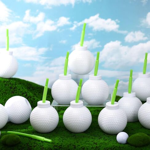 12 Pcs Sport Ball Cups with Straws and Lids, 17 oz Plastic Sport Cups Bulk for Kids Birthday Theme Party Sport Party Supplies (Baseball) in Kuwait