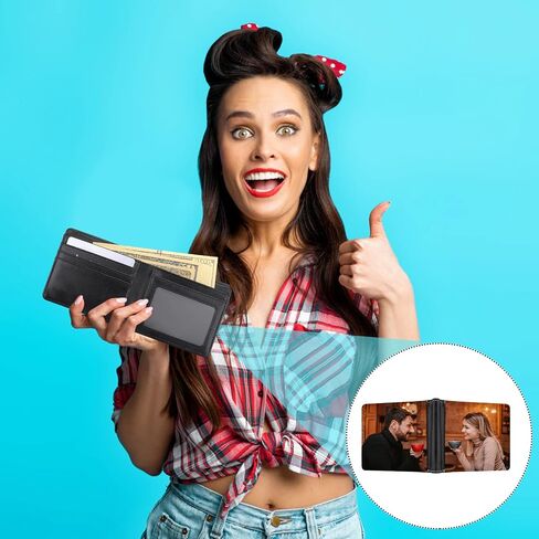 Sublimation Wallet Blank Heat Transfer Blank Wallet Multifunctional Wallet Graduation Gifts (1 Pcs Black Double Side) in Saudi Arabia