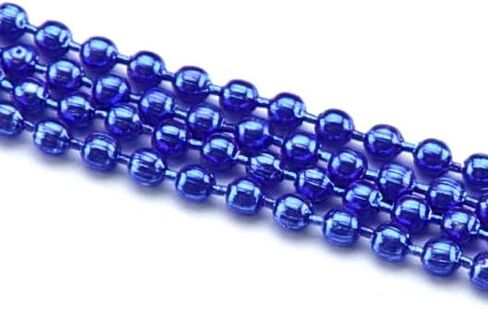 CleverDelights 2.4mm Ball Chain Necklaces - Electric Blue Color - 20 Pack - 28" Length in Saudi Arabia