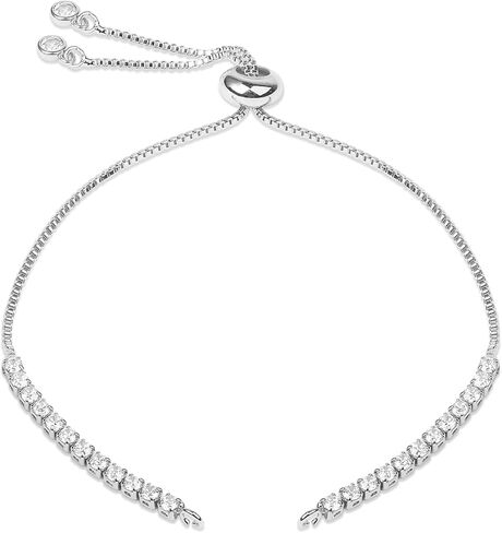 Adjustable Slider Bracelet Adjustable 18K Gold& 925 Silver Plated Bracelet Chain Extender Chains with Cubic Zirconia for Woman Girl Jewelry Making DIY in Kuwait