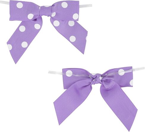 AIMUDI أقواس بولكا منقطة باللونين الأبيض والأسود مقاس 3.5 بوصة، أقواس شريطية سوداء مصنوعة مسبقًا من الحرير المضلع مربوطة مسبقًا باللون الأسود والأبيض لأكياس الحلوى، أقواس صغيرة لتغليف الهدايا، والحرف اليدوية، ومفضلات الحفلات - 12 قطعة in Kuwait