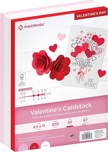 Printworks Easter Cardstock Collection, 67lb Heavyweight Cardstock, Includes Pastel Pink, Green, Yellow, Blue, and White Cardstock, 200 sheets total, Perfect for Cards, Crafts & More … in Saudi Arabia