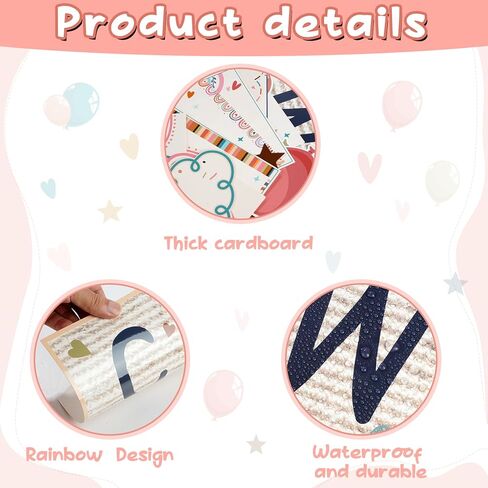 60 قطعة من لوحة اعلانات الترحيب بوبو للفصول الدراسية، لافتة لافتة ترحيب رائعة بالوان قوس قزح مع نقطة صمغ لليوم الاول من رياض الاطفال ومرحلة ما قبل المدرسة وديكور الفصول الدراسية in Kuwait