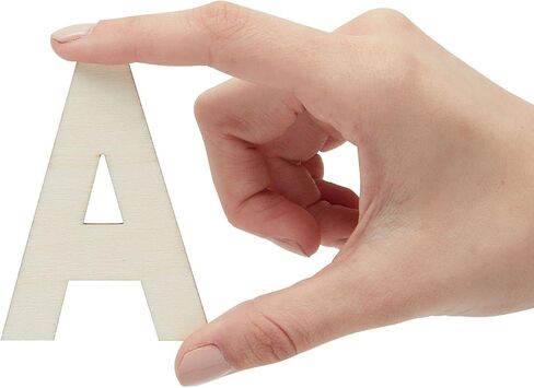 Unfinished Wooden Letters, Symbols, Storage Tray, 3 Inch Alphabet (112 Pieces) in Saudi Arabia