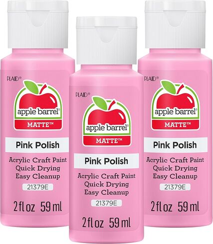 ابل بارل طلاء اكريليك، طلاء بينك 2 اونصة، 21379EA 2 اونصة سائلة (عبوة من 3 قطع)، 6 in Kuwait
