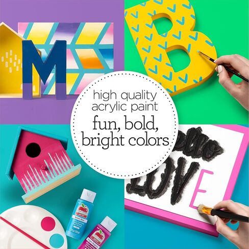 ابل بارل طلاء اكريليك، طلاء بينك 2 اونصة، 21379EA 2 اونصة سائلة (عبوة من 3 قطع)، 6 in Kuwait