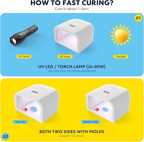 راتنج الأشعة فوق البنفسجية - ترقية Wayin 500 جرام من راتنج الأشعة فوق البنفسجية الصلب الشفاف من الكريستال البيئي، غراء راتنجات الإيبوكسي فوق البنفسجي لعلاج أشعة الشمس من الراتنج المنشط للمجوهرات المصنوعة يدويًا، والحرف اليدوية، والطلاء والصب in Kuwait