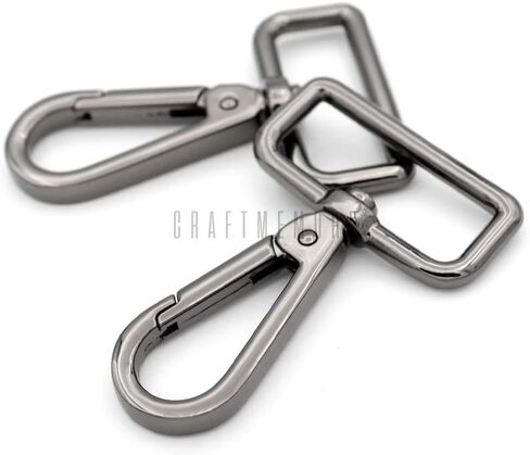 CRAFTMEMORE 2PCS 1-1/2 Inch Push Gate Snap Hooks Metal Swivel Lobster Claw Clasp Purse Hardware SC21 (Brushed Brass) in Kuwait