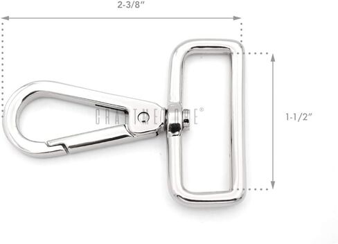 CRAFTMEMORE 2PCS 1-1/2 Inch Push Gate Snap Hooks Metal Swivel Lobster Claw Clasp Purse Hardware SC21 (Brushed Brass) in Kuwait