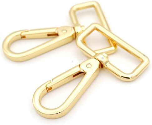 CRAFTMEMORE 2PCS 1-1/2 Inch Push Gate Snap Hooks Metal Swivel Lobster Claw Clasp Purse Hardware SC21 (Brushed Brass) in Kuwait