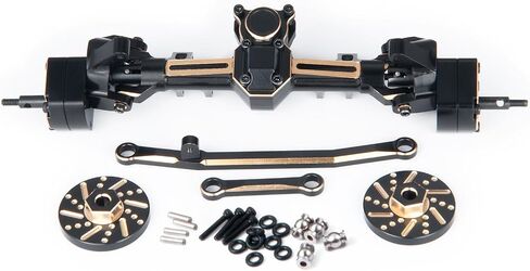 RCHUBAM RC Front & Rear Axle Set Metal Complete Axle with Steering Weights for 1/24 Axial SCX24 RC Crawler Deadbolt C10 Bronco Upgrades Accessories Part (Complete Axle Set) in Saudi Arabia