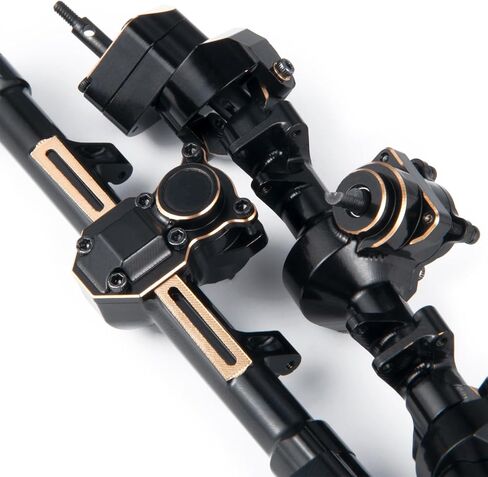 RCHUBAM RC Front & Rear Axle Set Metal Complete Axle with Steering Weights for 1/24 Axial SCX24 RC Crawler Deadbolt C10 Bronco Upgrades Accessories Part (Complete Axle Set) in Saudi Arabia
