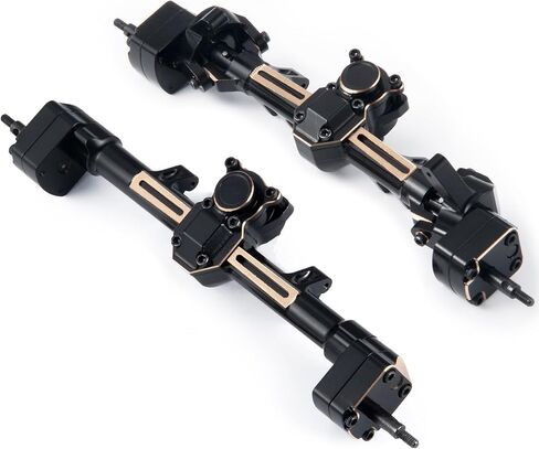 RCHUBAM RC Front & Rear Axle Set Metal Complete Axle with Steering Weights for 1/24 Axial SCX24 RC Crawler Deadbolt C10 Bronco Upgrades Accessories Part (Complete Axle Set) in Saudi Arabia