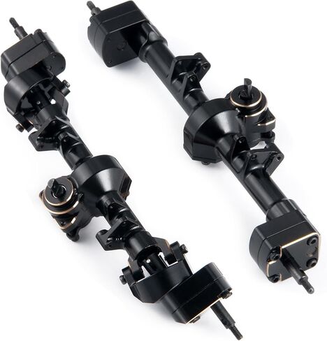 RCHUBAM RC Front & Rear Axle Set Metal Complete Axle with Steering Weights for 1/24 Axial SCX24 RC Crawler Deadbolt C10 Bronco Upgrades Accessories Part (Complete Axle Set) in Saudi Arabia