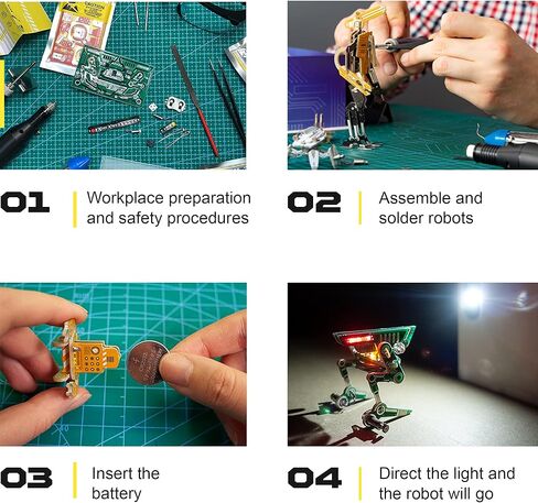 Robot Building Kit for Kids - Magic Voodoo Bots - Robotics STEM Construction Set - Smart Build Your Own Robot Kit for Adults - Kid Robotic Toys - DIY Science Engineering Kits No Toolkit in Kuwait