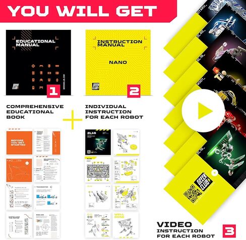 Robot Building Kit for Kids - Magic Voodoo Bots - Robotics STEM Construction Set - Smart Build Your Own Robot Kit for Adults - Kid Robotic Toys - DIY Science Engineering Kits No Toolkit in Kuwait