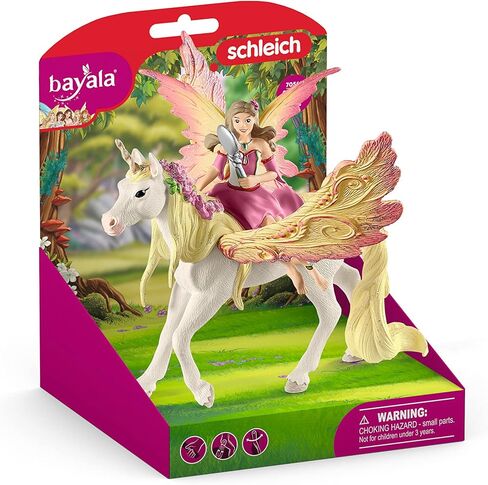 Schleich bayala Fairy Feya and Pegasus Unicorn Figurine Playset - Realistic Enchanting Fantasy Magical Fairy and Unicorn Figurine Imagination Playtime Toy Set for Boys and Girls, Gift for Kids Age 5+ in Kuwait