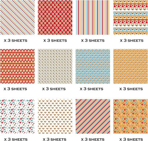 Dorgua 36 ورقة ورقة القصاصات الكلب، 6 "× 6" جرو ورقة الزخرفية الكلب العظام البطاقات ورقة الفن الحرفية ورقة لصنع بطاقة ألبوم الصور الحرف القصاصات الديكور in Kuwait