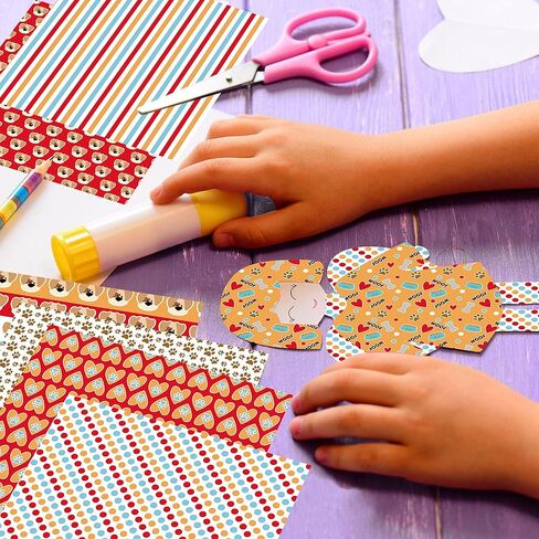 Dorgua 36 ورقة ورقة القصاصات الكلب، 6 "× 6" جرو ورقة الزخرفية الكلب العظام البطاقات ورقة الفن الحرفية ورقة لصنع بطاقة ألبوم الصور الحرف القصاصات الديكور in Kuwait