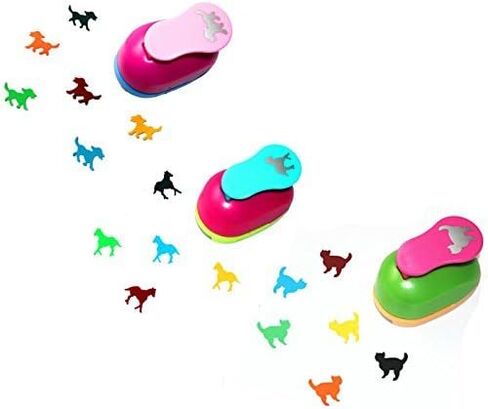 CADY Hole Puncher 1 بوصة، خرامة ورق، - (3 عبوات من الزهور - مجموعة أشكال خرامة ورقية مخصصة - لنقش سجل القصاصات الأعمال الفنية للأطفال - صناعة بطاقات التهنئة والحرف اليدوية in Kuwait