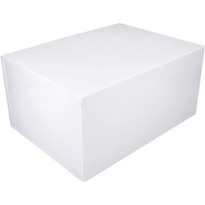 صندوق هدايا Ceco CECOBOX مغناطيسي أبيض لامع قابل للطي (16 بوصة × 12 بوصة × 8 بوصة) in Kuwait