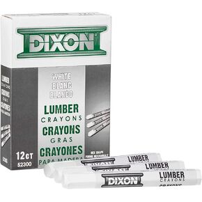 Dixon Lumber Crayons, 4.5 X 0.5, Carbon Black, Dozen