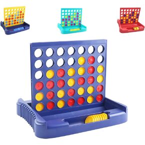 Pup Go 4 in a Row Game - 6 Spare Discs Included, Board Games Toys for Kids, Classic Four in a Row and Family Fun Games for Ages 3 4 5 6 7 8 12 Year Old Boys Children Adults (Blue)