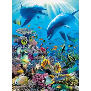 لغز الصور المقطوعة للأطفال من Ravensburger Underwater Discovery 200 XXL - 12944 - كل قطعة فريدة من نوعها، القطع تتناسب معًا بشكل مثالي، 20 × 14 بوصة (50 × 36 سم) عند اكتمالها. in Kuwait