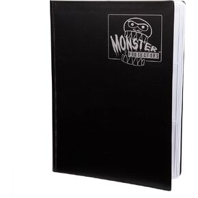 Monster Binder - 9 Pocket Trading Card Album - Matte Black w White Pages - Holds 360 Yugioh, Magic, and Pokemon Cards in Saudi Arabia