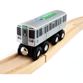 Munipals Chicago Transit Authority Wooden Railway Green Line–Child Safe and Tested Wood Toy Train in Saudi Arabia