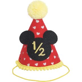 لوازم حفلات أعياد الميلاد ميكي ماوس - قبعة ميكي 1/2 زينة عيد ميلاد نصف عام، لوازم ملابس نادي ميكي ماوس، قبعات ميكي ماوس، كعكة سماش فوتوبروب، احتفال بعيد ميلاد 6 أشهر in Kuwait