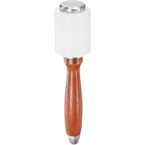 HARFINGTON 7.5Inch Leather Carving Hammer Wooden Handle Nylon Hammer T-Shaped Head Leathercraft Mallet Tool for DIY Stamping Sew Leather Cowhide, Wooden in Saudi Arabia