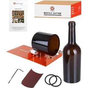Genround Glass Bottle Cutter, Bottle Cutter DIY Machine for Cutting Wine Beer Whiskey Alcohol Champagne Round Liquor Bottles