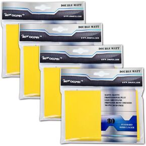 Zoopin Double Matte Card Sleeves,Black, 320pcs - Pack …