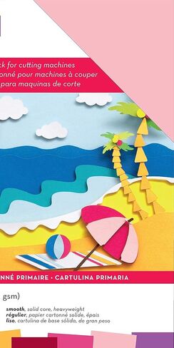 American Crafts Precision Cardstock Pack 80lb 12"X12" 60/Pkg-Primary/Smooth in Saudi Arabia
