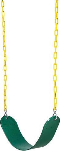 Safe Kidz 2 Pack Heavy Duty Swing Seats - 66" Chain Plastic Coated - Playground Swing Set Accessories Swing Seat Replacement - Green in Saudi Arabia