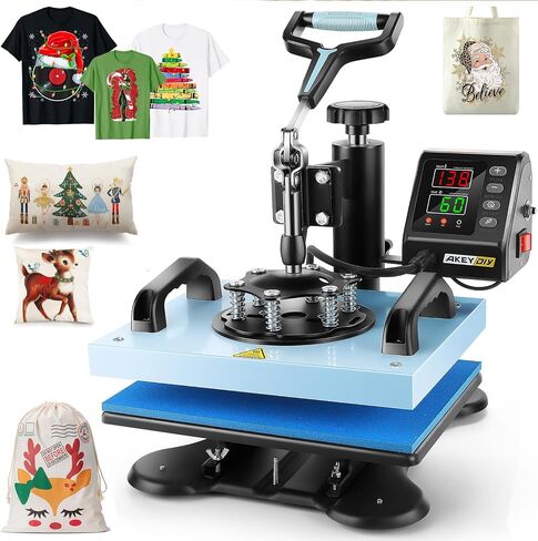 Heat Press 15x12, shirt press machine 8 in 1 Sublimation shirt printing hat and mug heat press Digital Heat Press Machine for T Shirts/Tumbler/Mug/Cap/Plate in Saudi Arabia