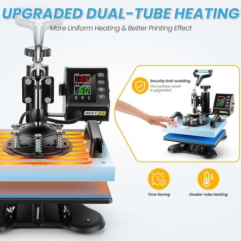 Heat Press 15x12, shirt press machine 8 in 1 Sublimation shirt printing hat and mug heat press Digital Heat Press Machine for T Shirts/Tumbler/Mug/Cap/Plate in Saudi Arabia