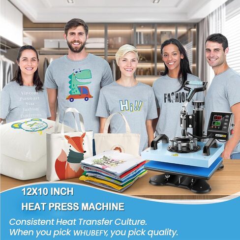 Heat Press 15x12, shirt press machine 8 in 1 Sublimation shirt printing hat and mug heat press Digital Heat Press Machine for T Shirts/Tumbler/Mug/Cap/Plate in Saudi Arabia